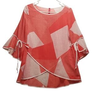 IC by Connie K Asymmetrical Tunic XS – Artsy Colorblock Lagenlook Oversized Top